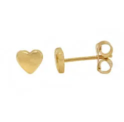 10k Gold Heart Stud Earrings