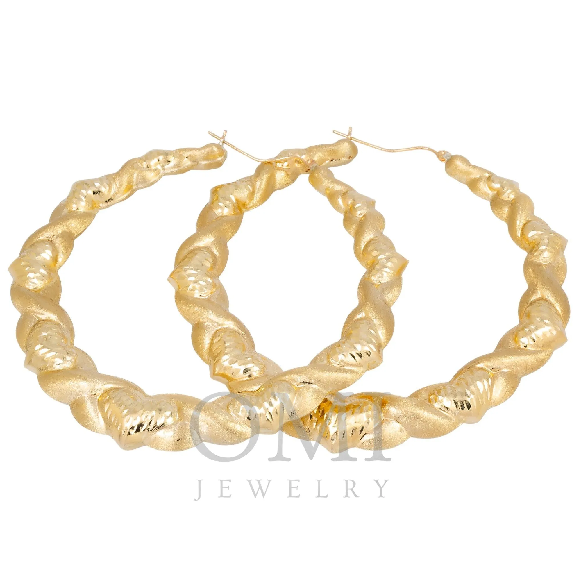 10K GOLD LADIES ROUND HEART SHAPE HOOP EARRINGS