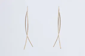 14k Yellow Gold Dangle Threader Earrings (0.39g.)