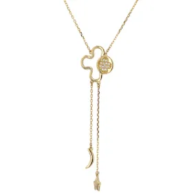 14K Yellow gold lucky clover necklace