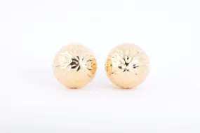 18k Yellow Gold Large Ball Stud Earrings (2.47g.)