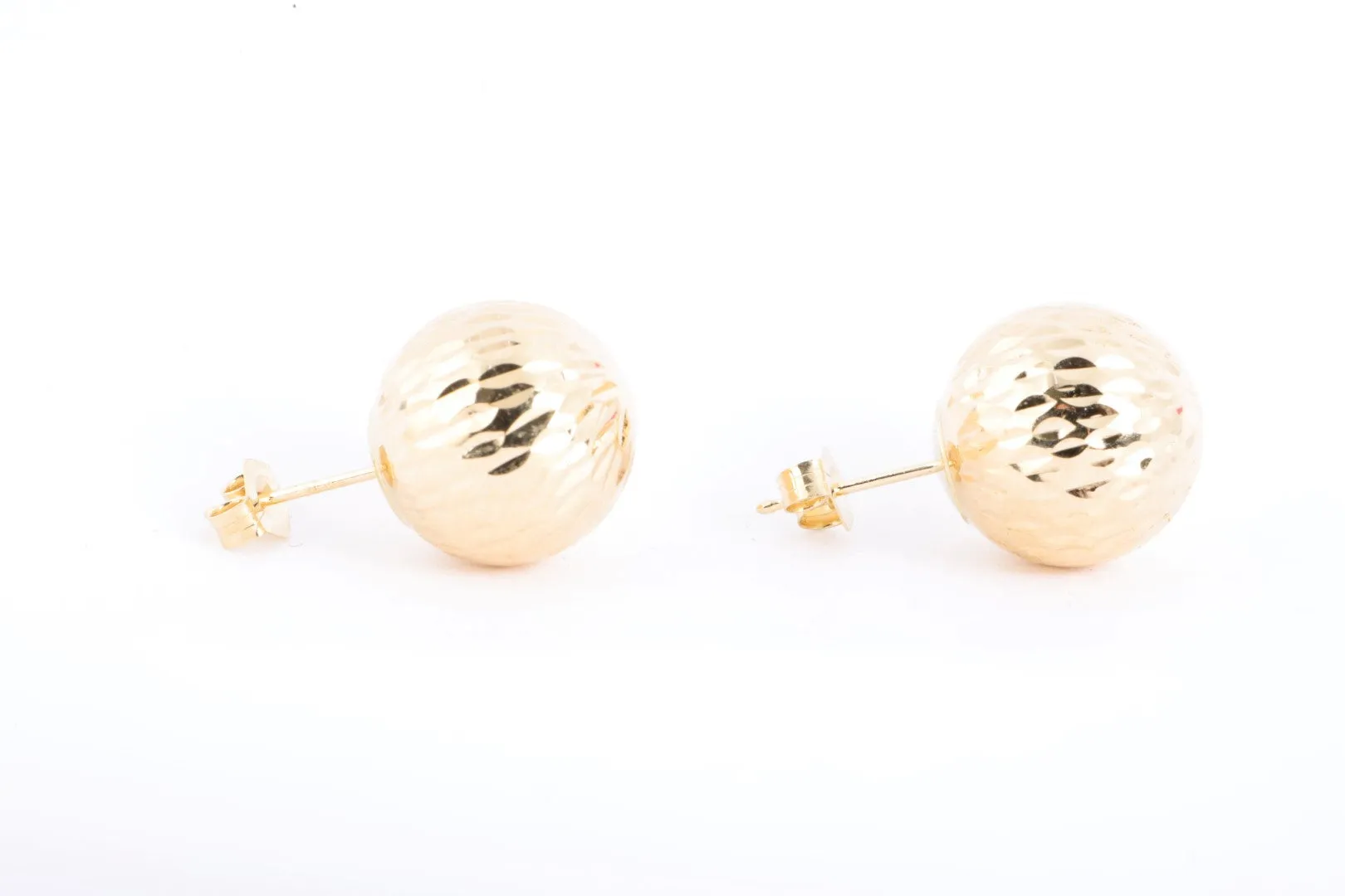 18k Yellow Gold Large Ball Stud Earrings (2.47g.)