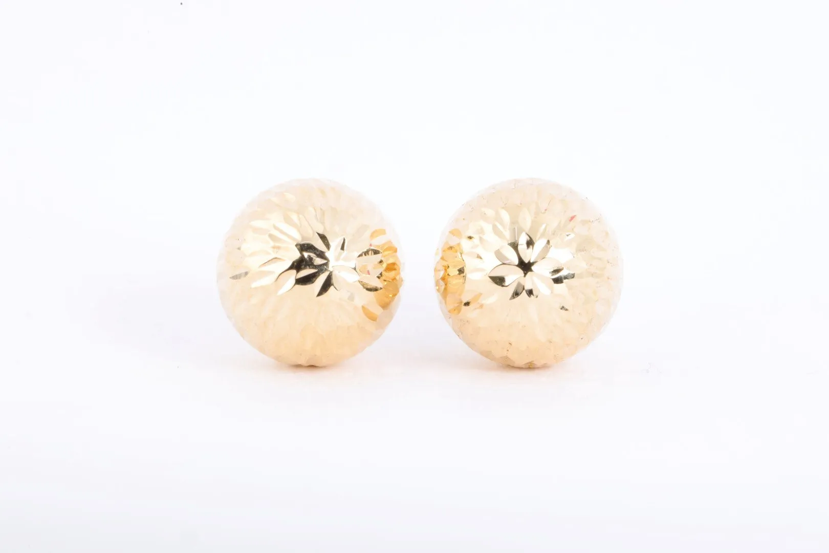 18k Yellow Gold Large Ball Stud Earrings (2.47g.)