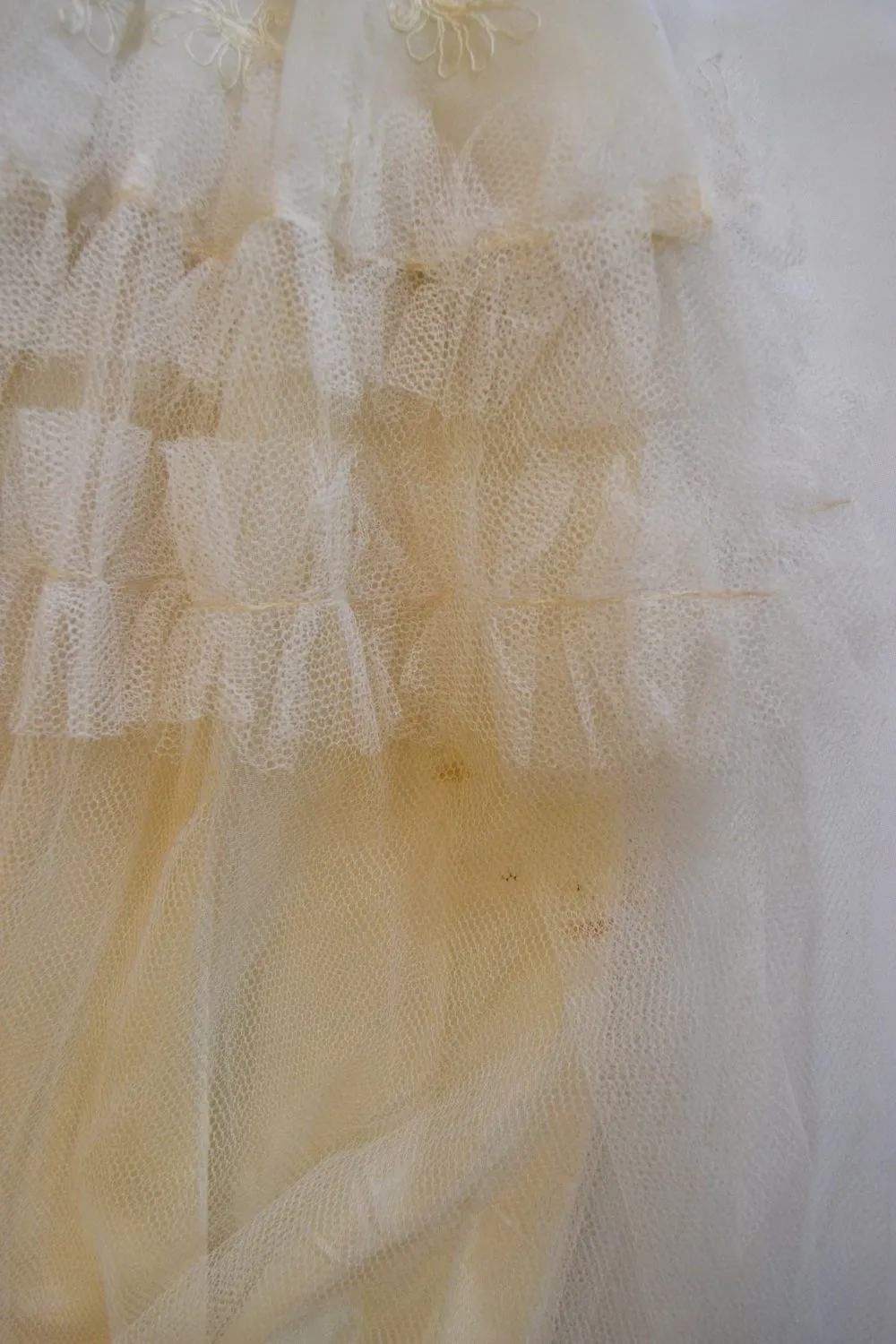 1950s Strapless White Tulle Dress size XS