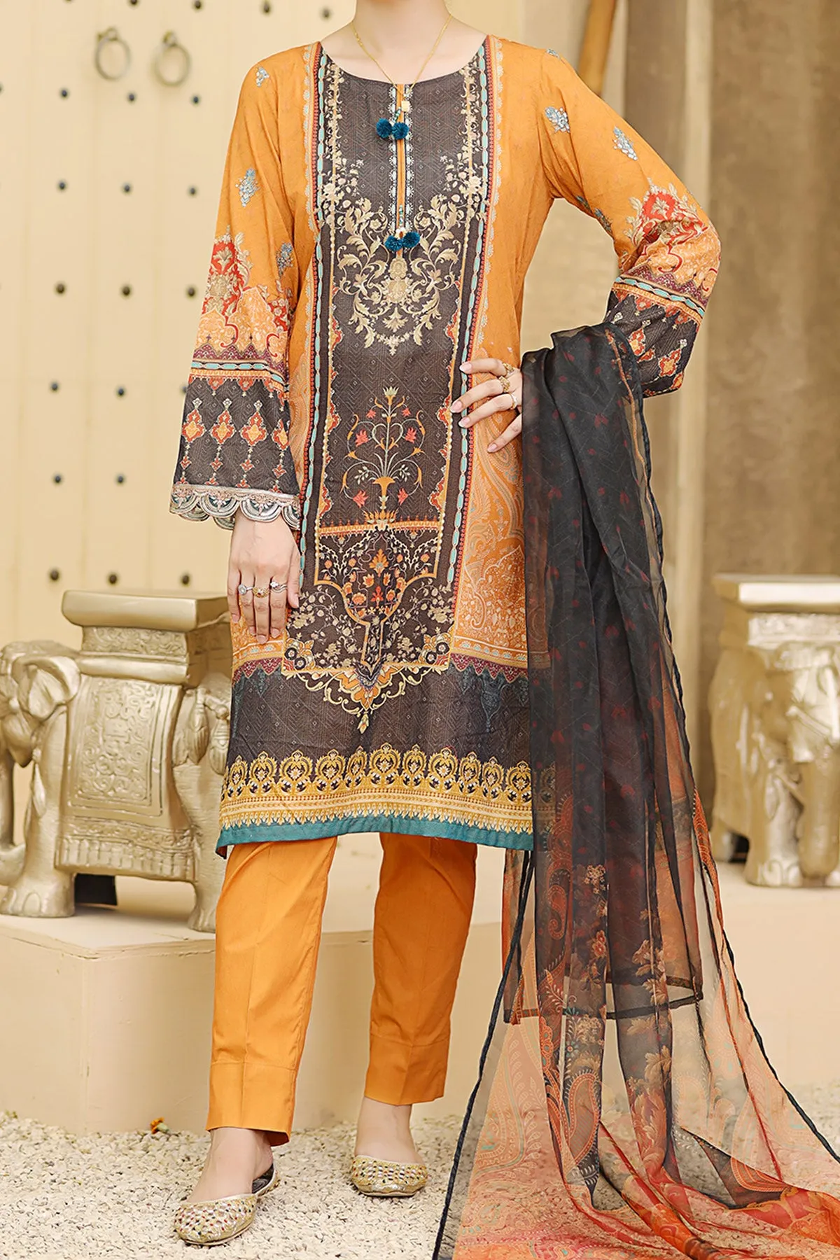 3 PIECE DIGITAL PRINT LAWN| DPC-216