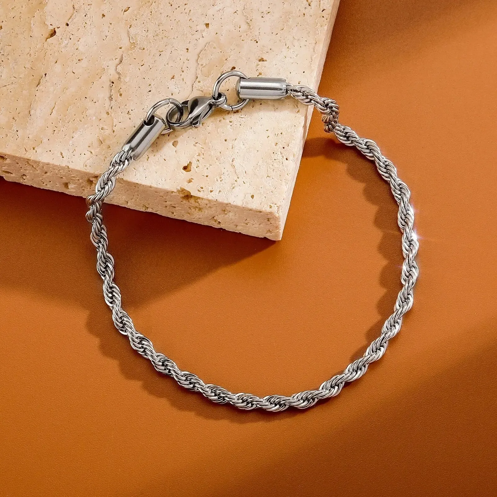 3mm Rope Bracelet in Yellow Gold