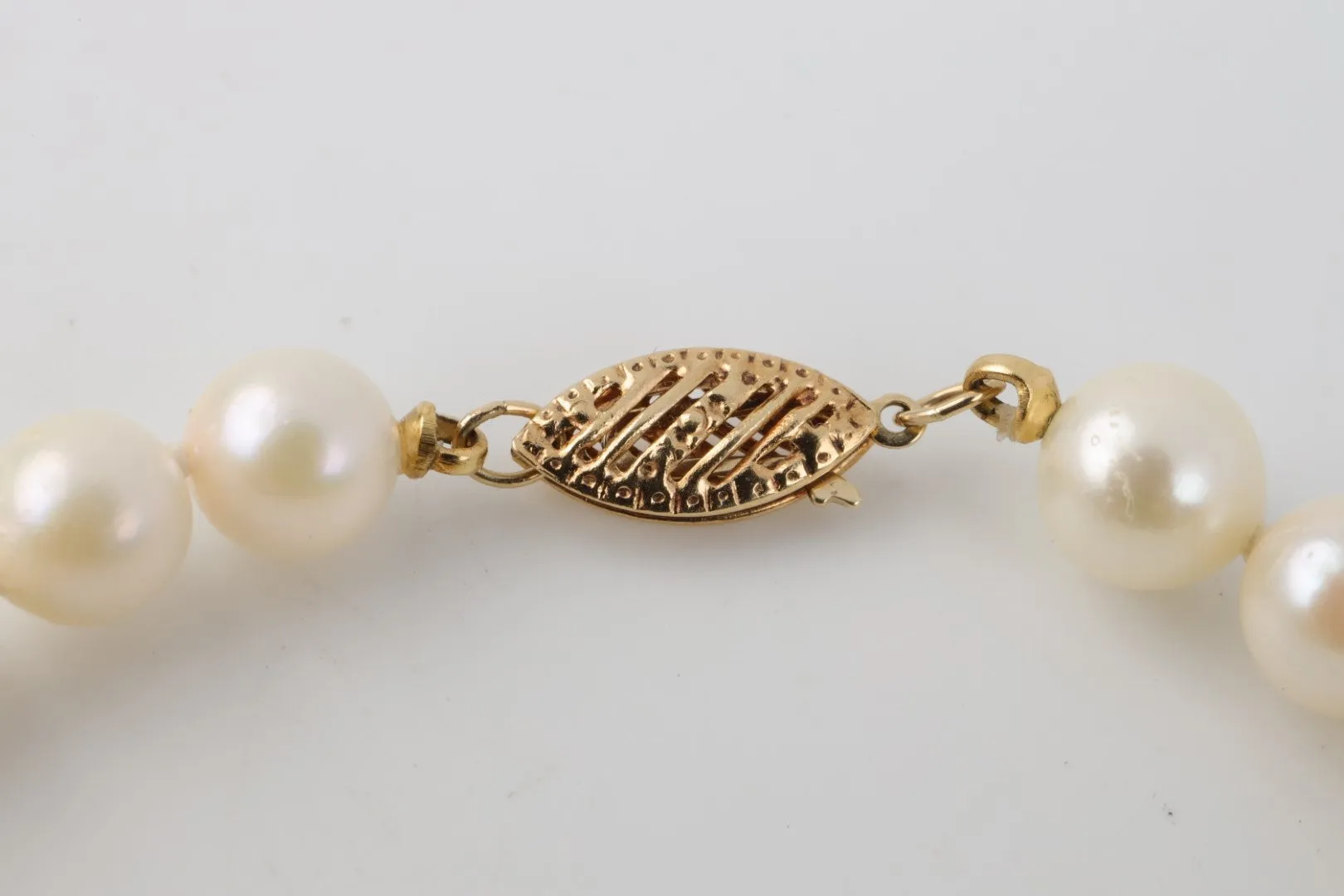 7" 14k Yellow Gold Pearl Bracelet (10.76g.)