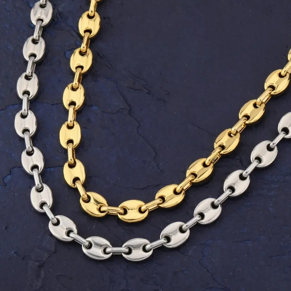 8mm G-Link Chain in Yellow Gold