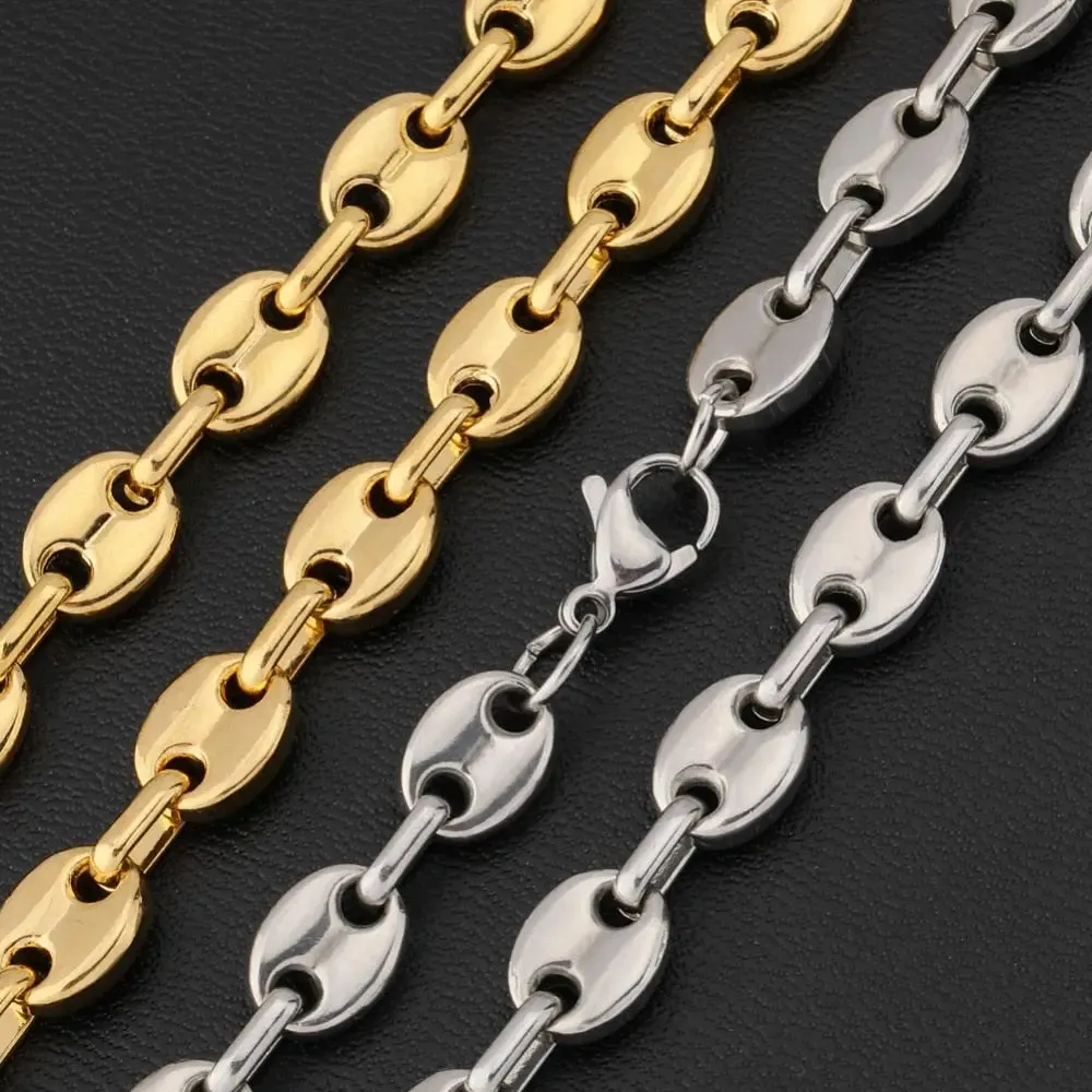 8mm G-Link Chain in Yellow Gold