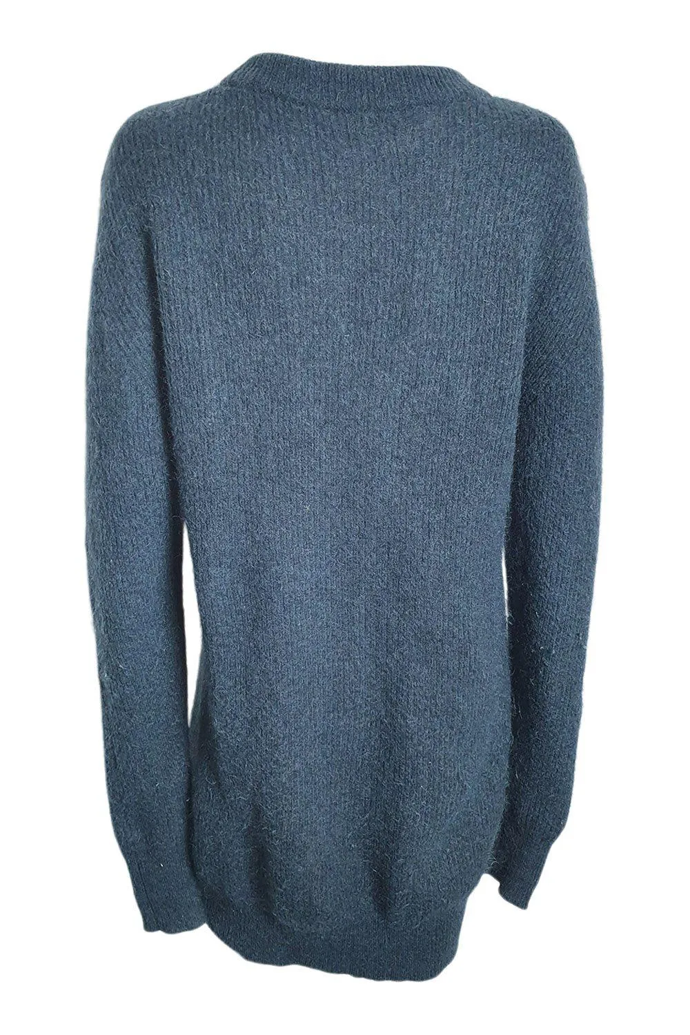 ACNE STUDIOS Blue Mohair Wool Blend Visa Jumper Dress (L)