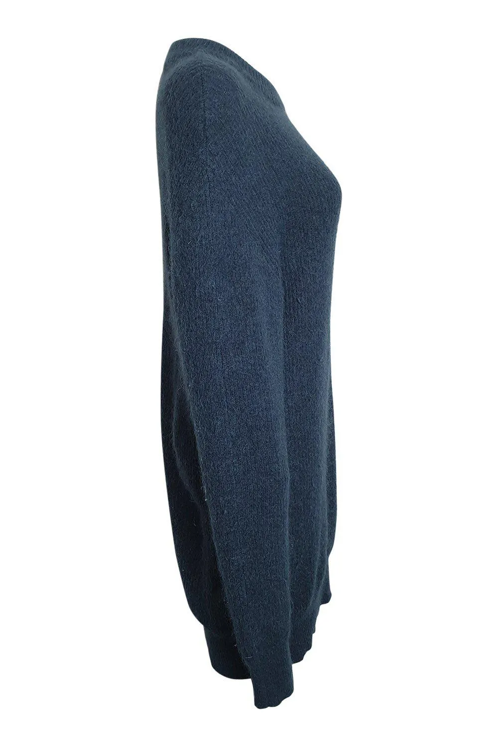 ACNE STUDIOS Blue Mohair Wool Blend Visa Jumper Dress (L)