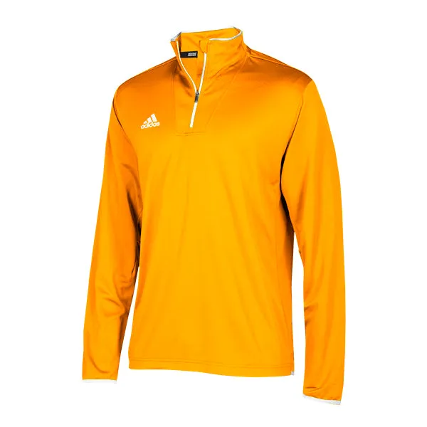 adidas Men's Collegiate Gold/White Team Iconic Knit Long Sleeve Quarter Zip