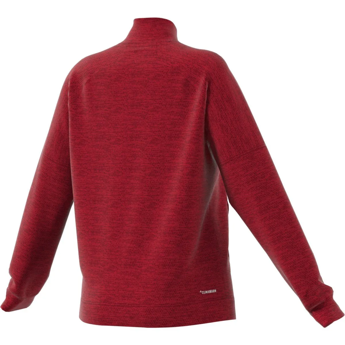 adidas Women's Power Red Melange Team Issue Quarter Zip