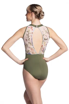 Ainsliewear Valerie Leotard with Dreamy Floral Print