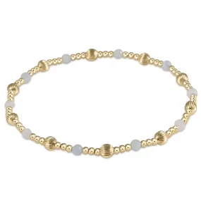 Aquamarine Gold Dignity Sincerity 4mm Bead Bracelet