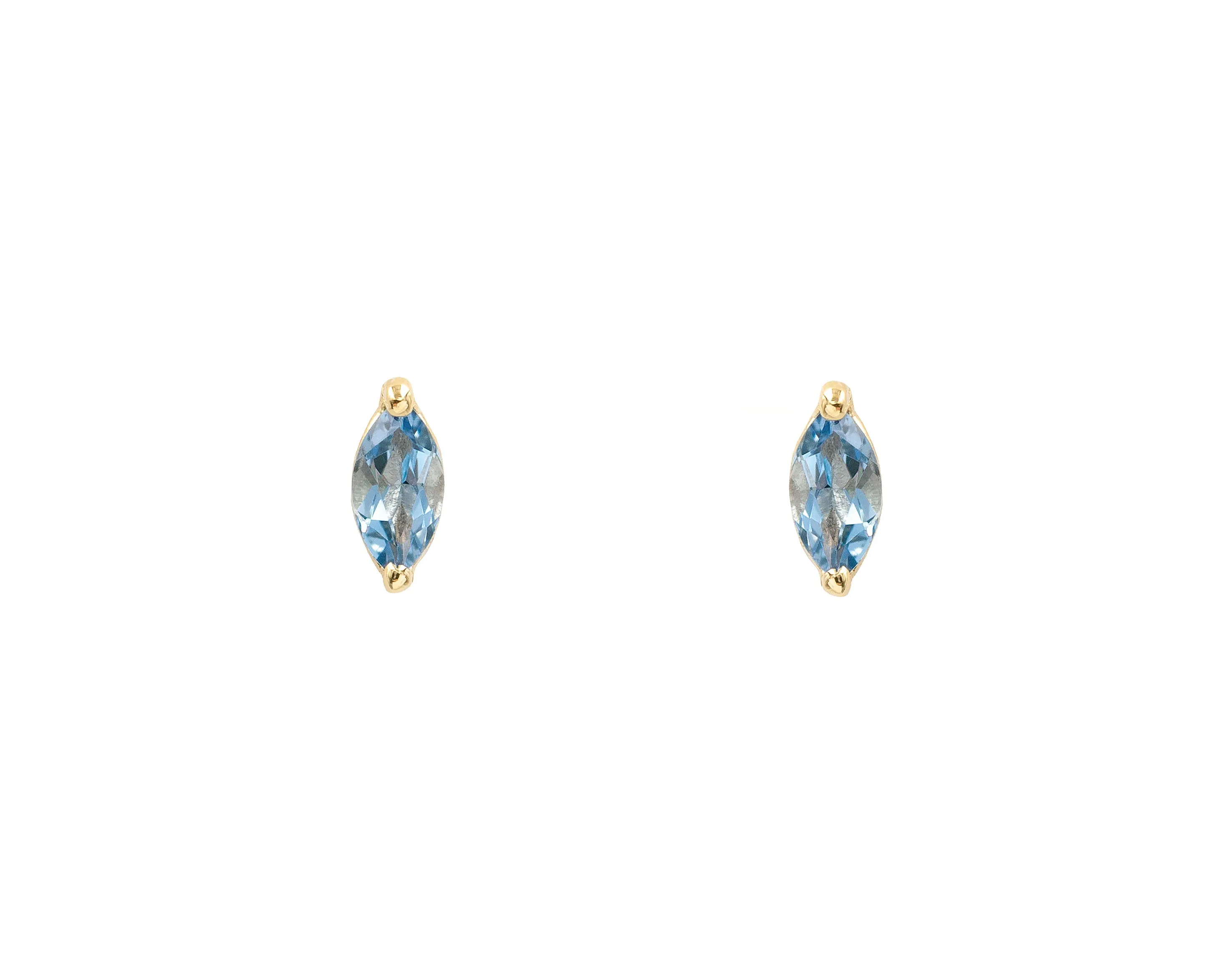 Aquamarine Marquise Studs (Ready to Ship)