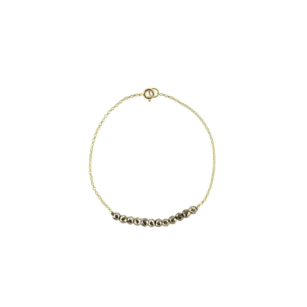 Argentum Tantum Bracelet - Pyrite - Gold Plated Silver