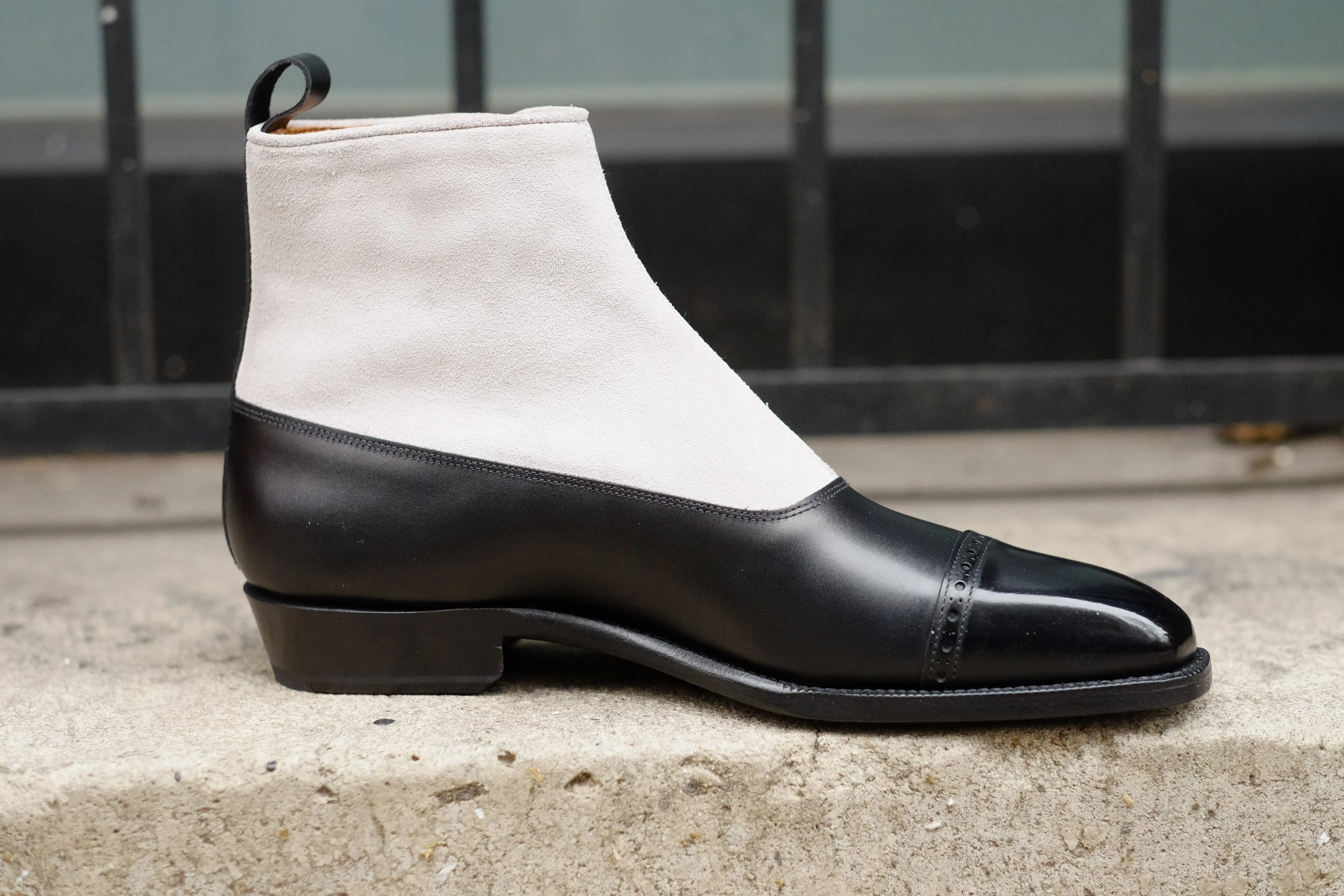 Ascot - Black Calf / Pearl Suede