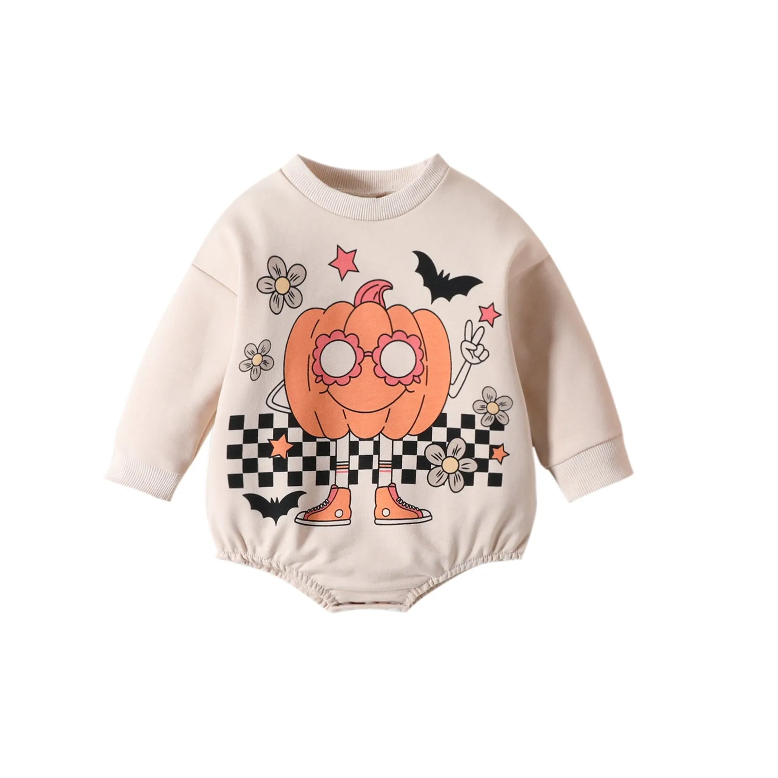 Baby Girls Boys Letters Print Halloween Rompers Wholesale 23090668