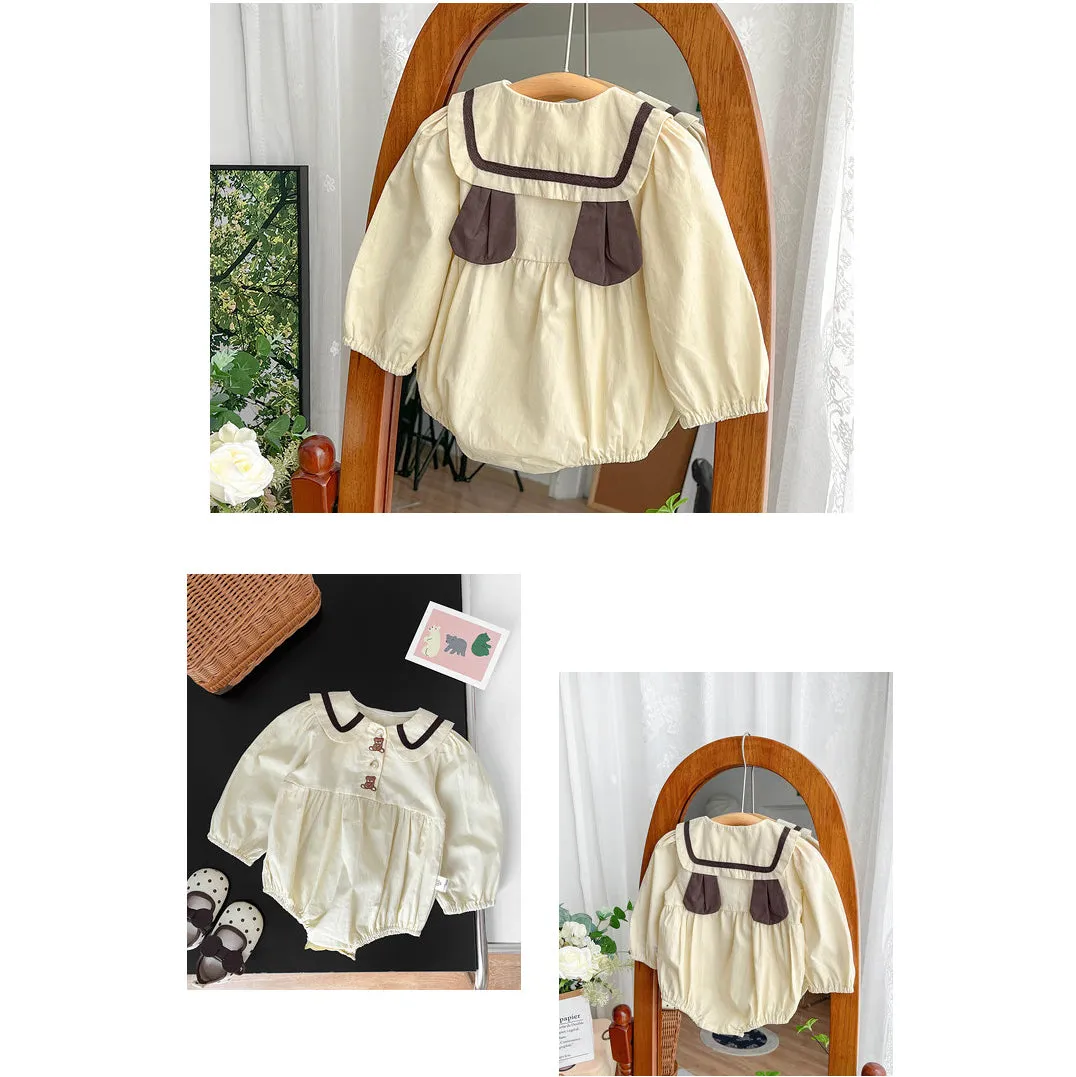 Baby Girls Solid Color Cartoon Rompers Wholesale 230828269