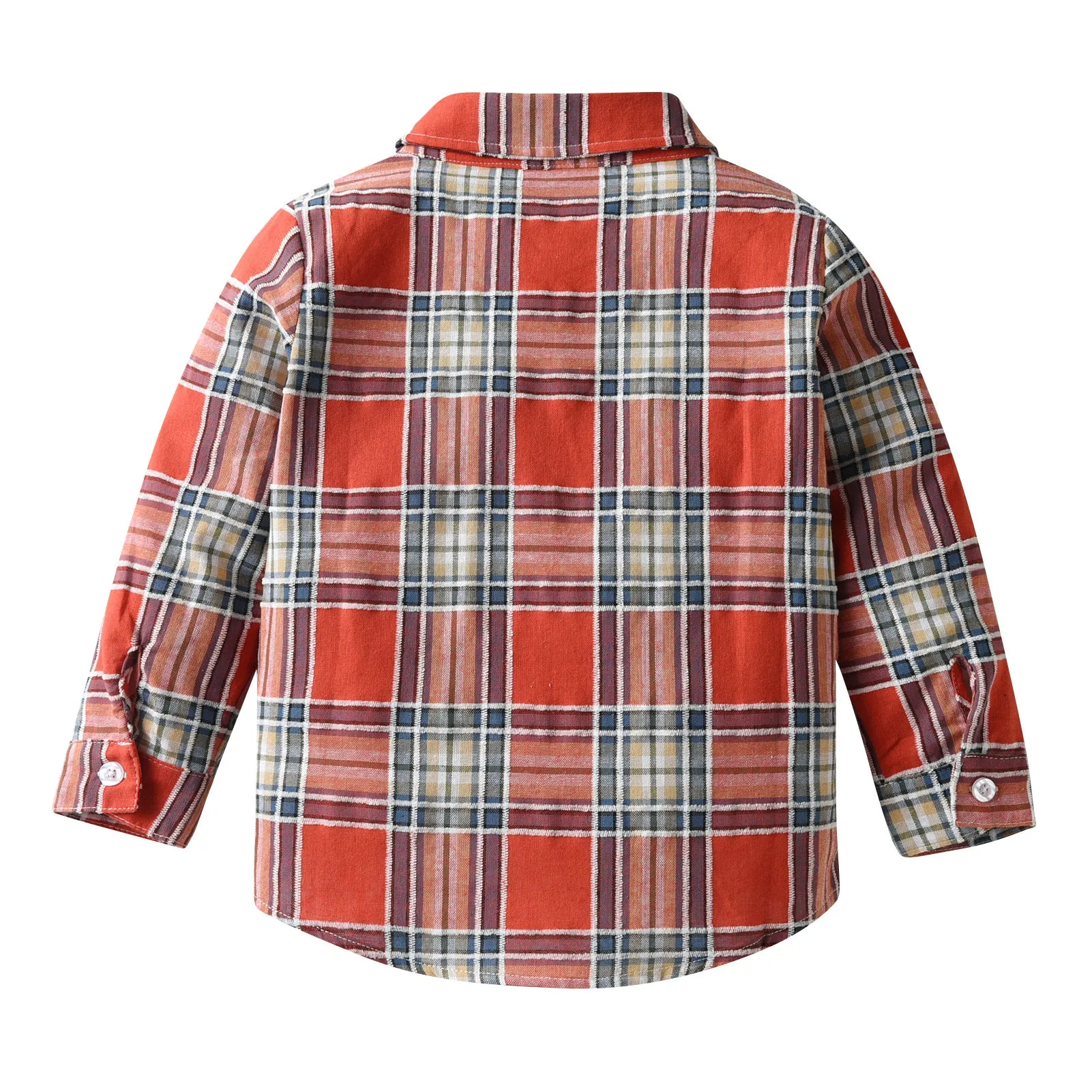 Baby Kid Boys Color-blocking Checked Shirts Wholesale 230828272