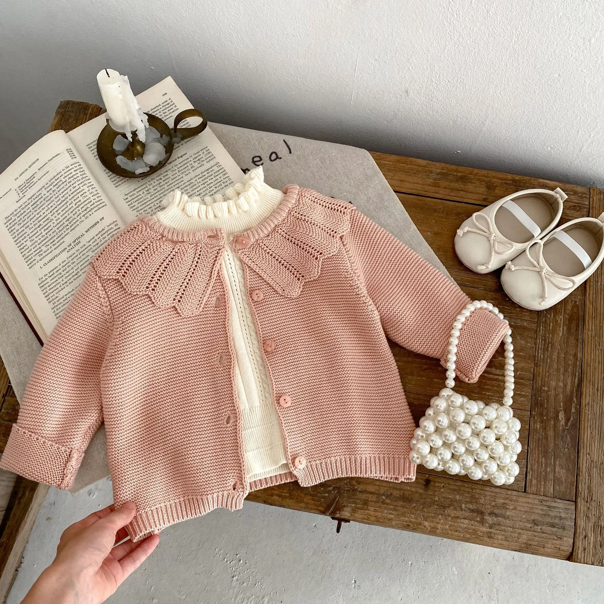 Baby Kid Girls Solid Color Cardigan Wholesale 230828296