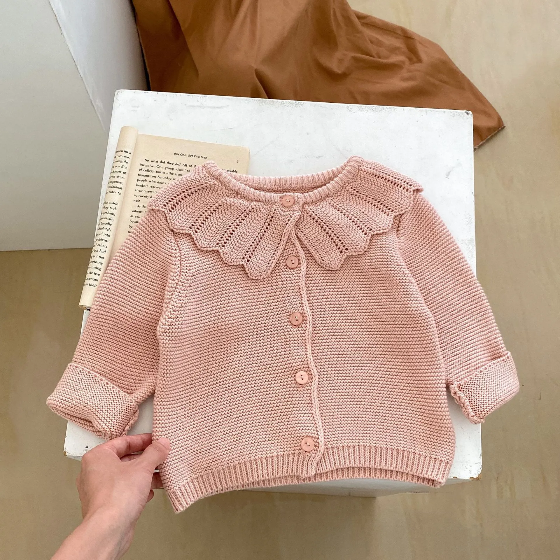 Baby Kid Girls Solid Color Cardigan Wholesale 230828296