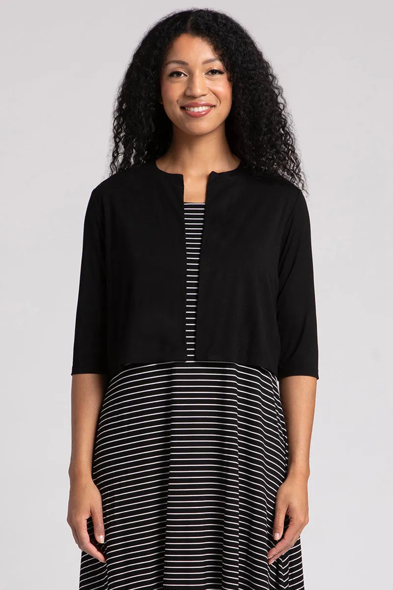 Bamboo Classic Bolero Cardigan | Black