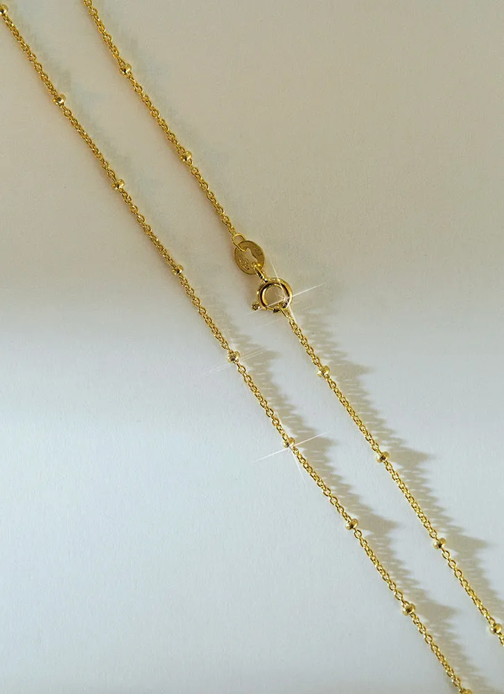 Bamboo necklace 14k gold