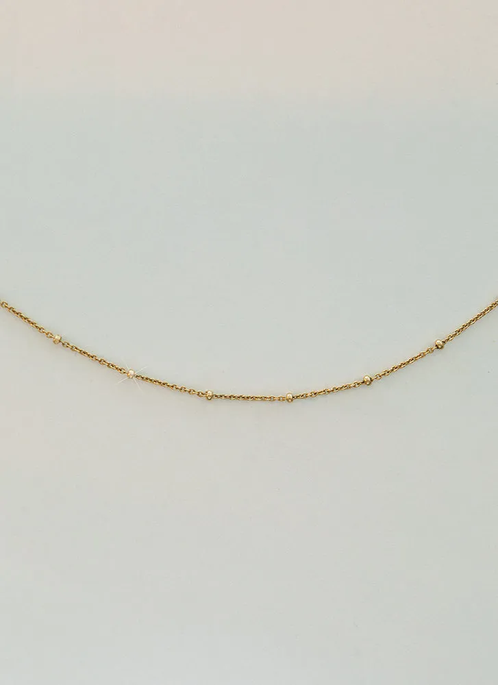 Bamboo necklace 14k gold