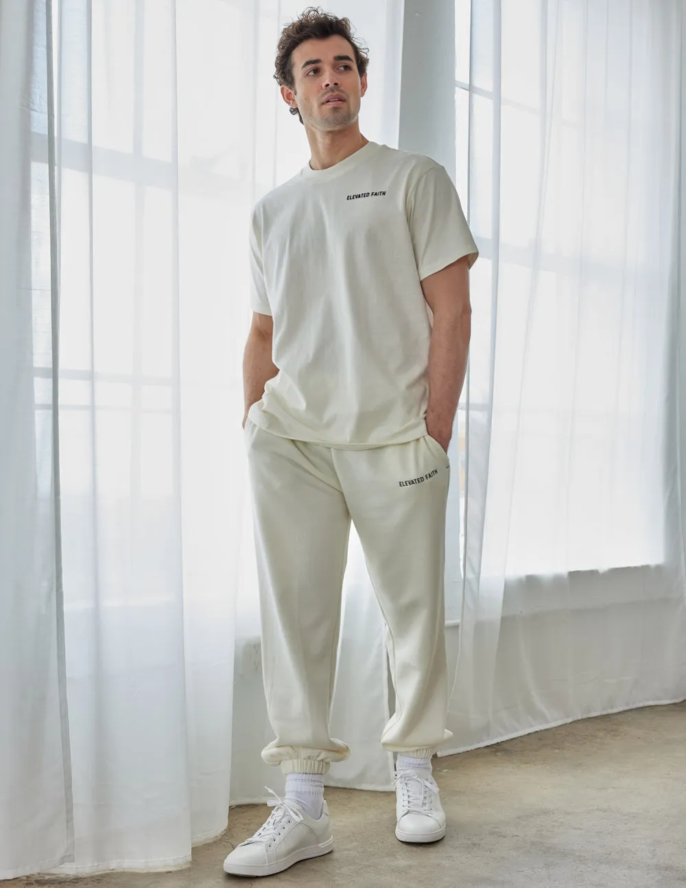 Basics White Sand Unisex Sweatpant