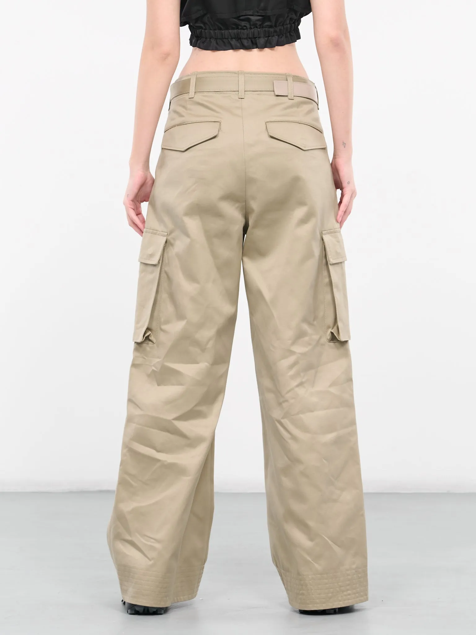 Belted Cargo Pants (24-07078-651-BEIGE)