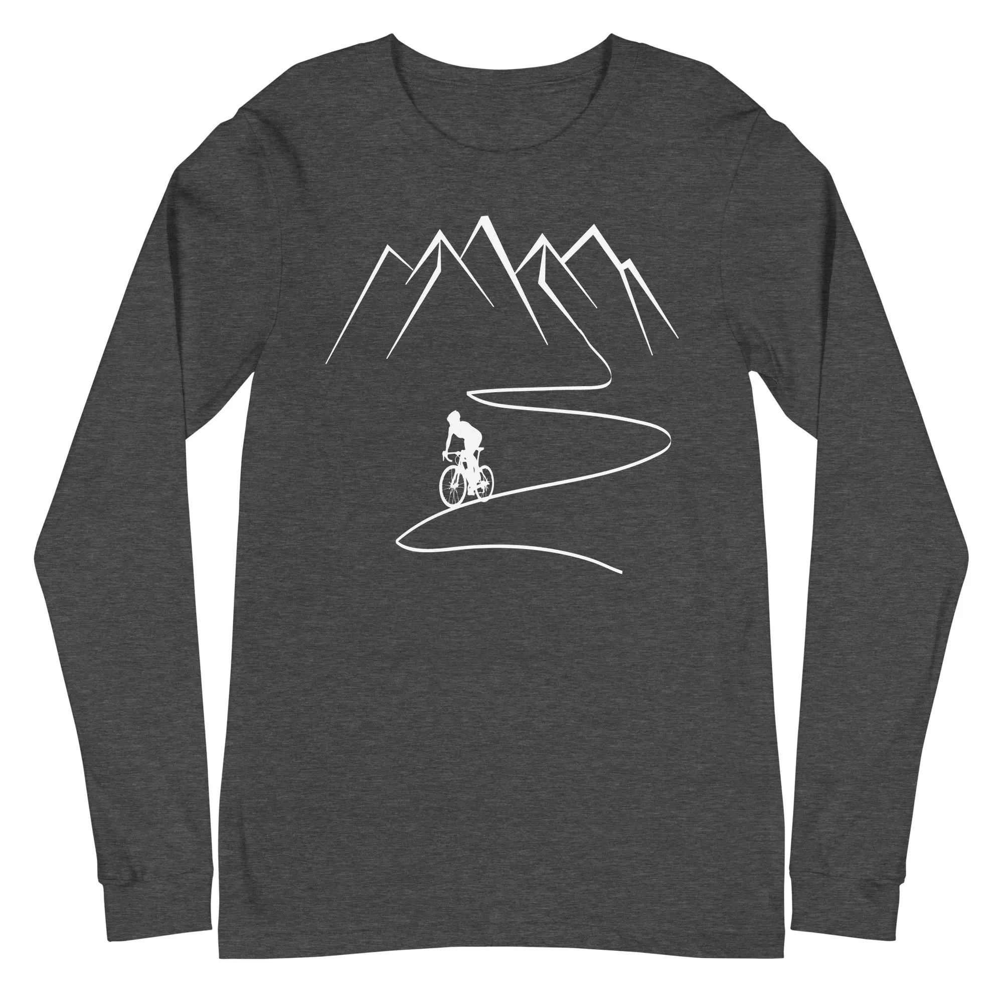 Berge - Kurve Linie - Radfahren - Longsleeve (Unisex)