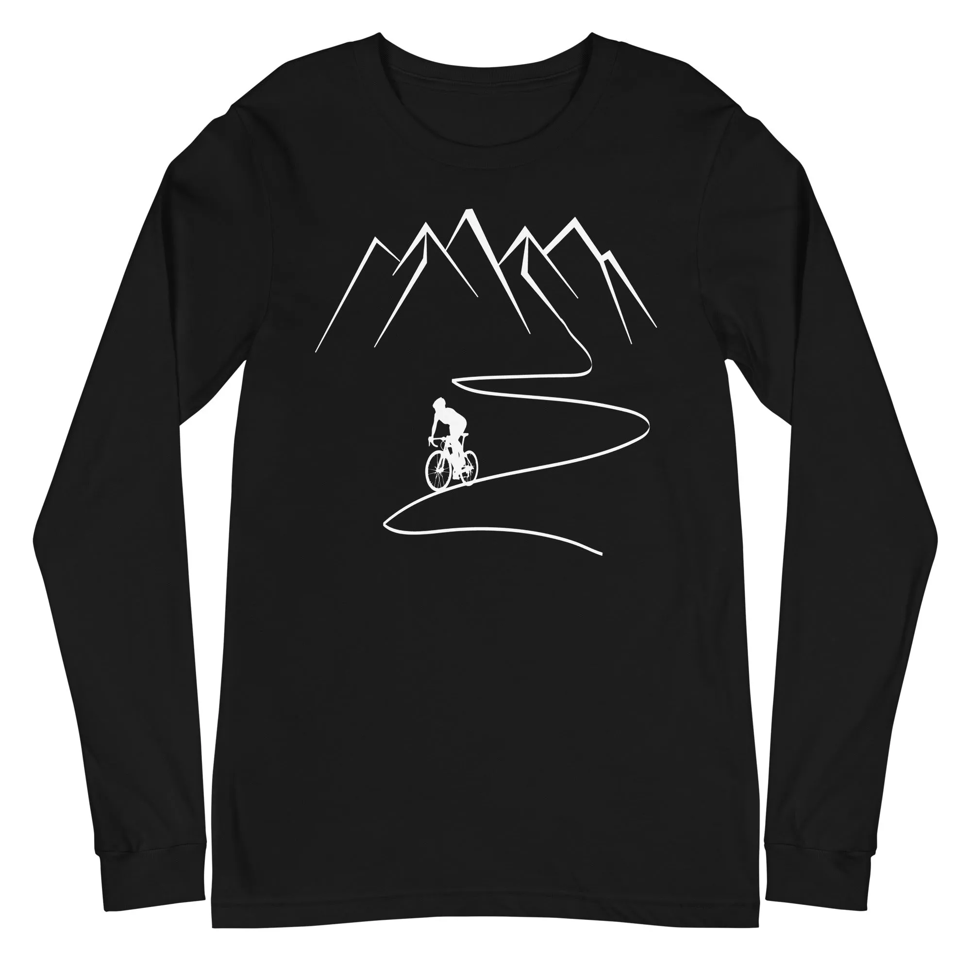 Berge - Kurve Linie - Radfahren - Longsleeve (Unisex)