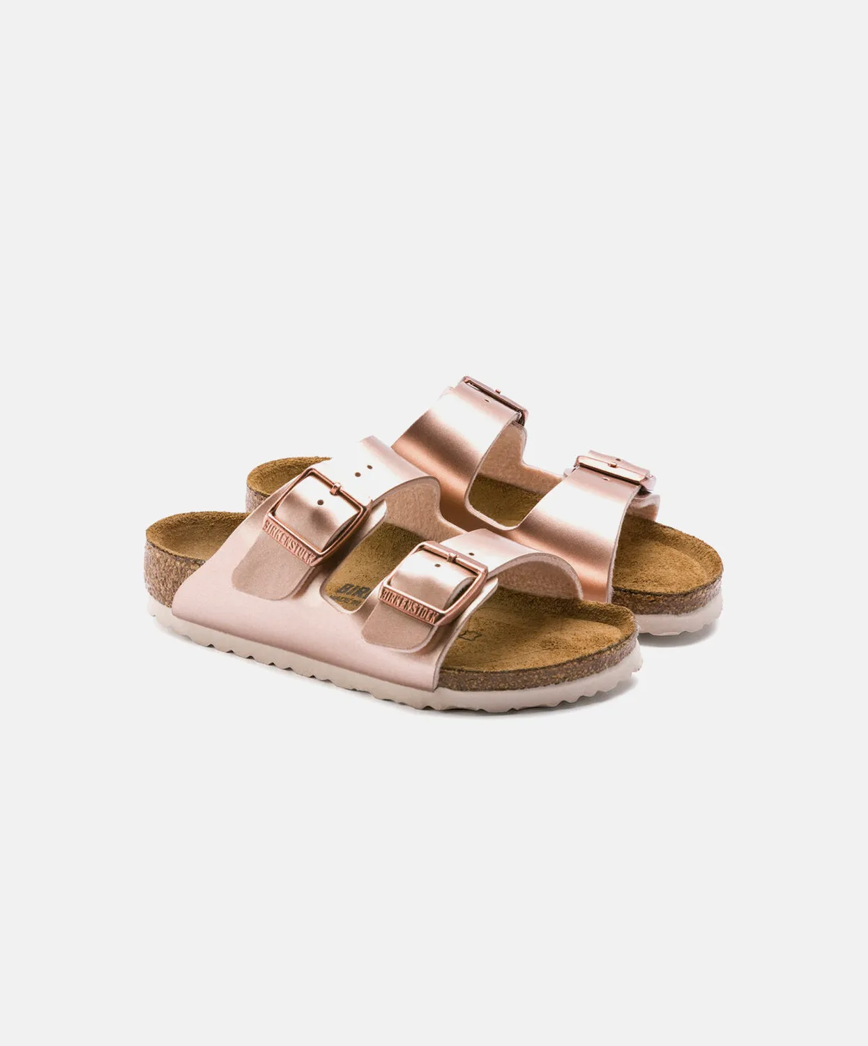 Birkenstock Kids Arizona Birko-Flor Electric Metallic Copper Sandals