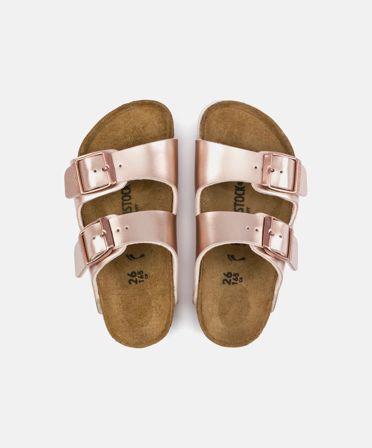 Birkenstock Kids Arizona Birko-Flor Electric Metallic Copper Sandals