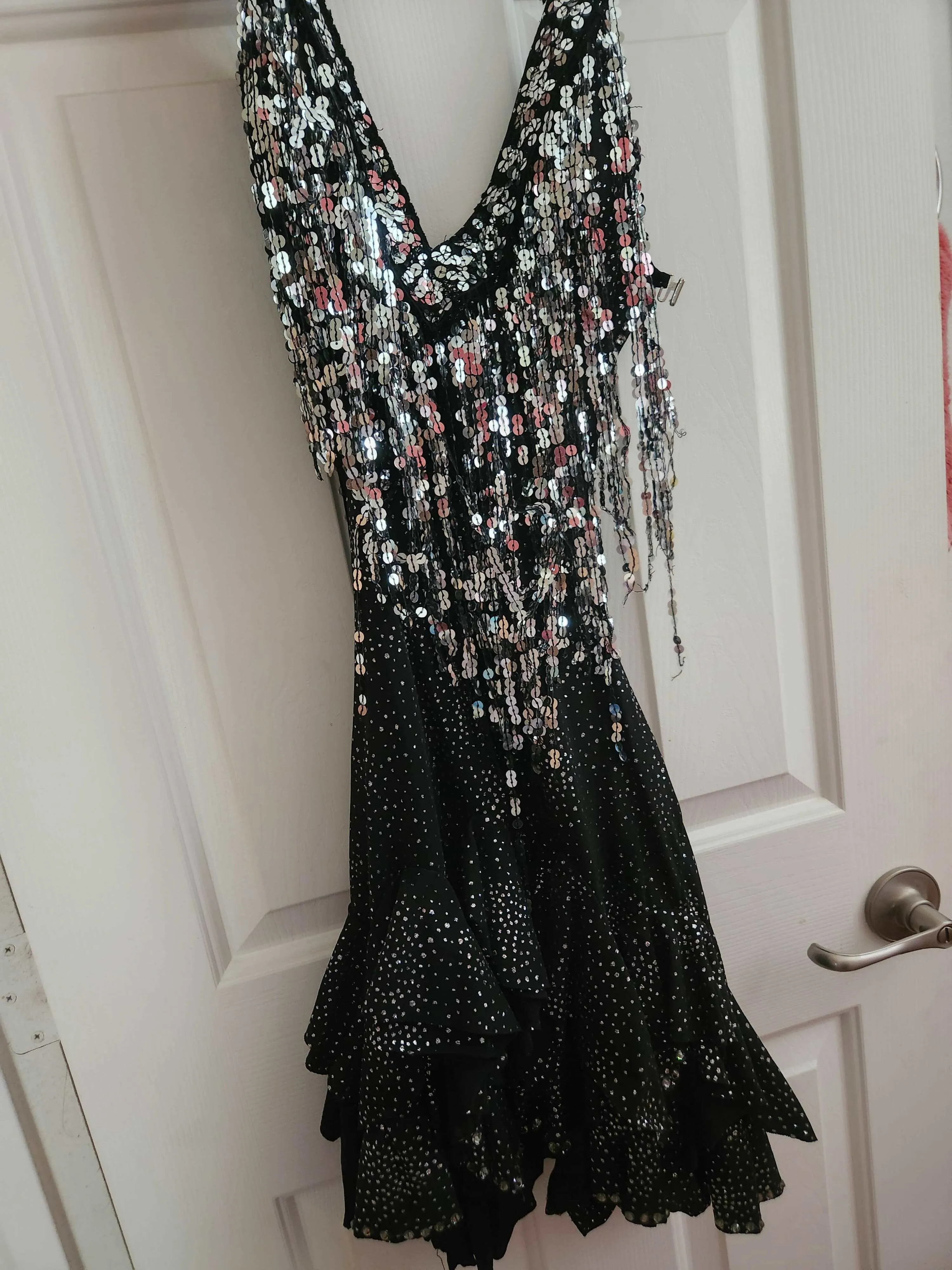 Black & Silver Sequins Rhythm Dress