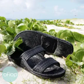 Black Classic Jandals ® -- Pali Hawaii Hawaiian Jesus Sandals