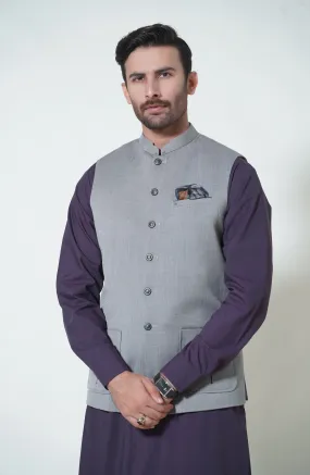 Blended Waistcoat - Light Grey