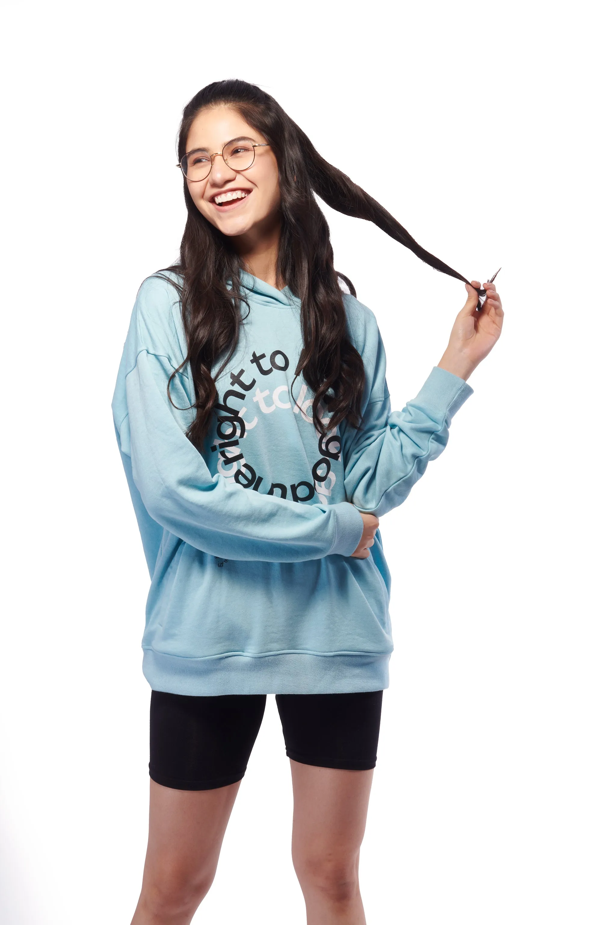 Blue Oversized hoodie