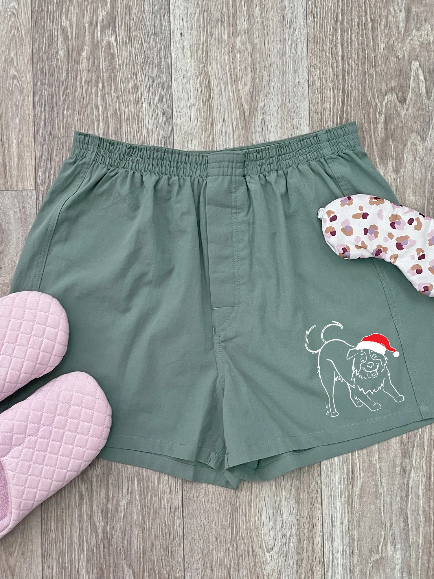 Border Collie Finley Cotton Boxer Shorts