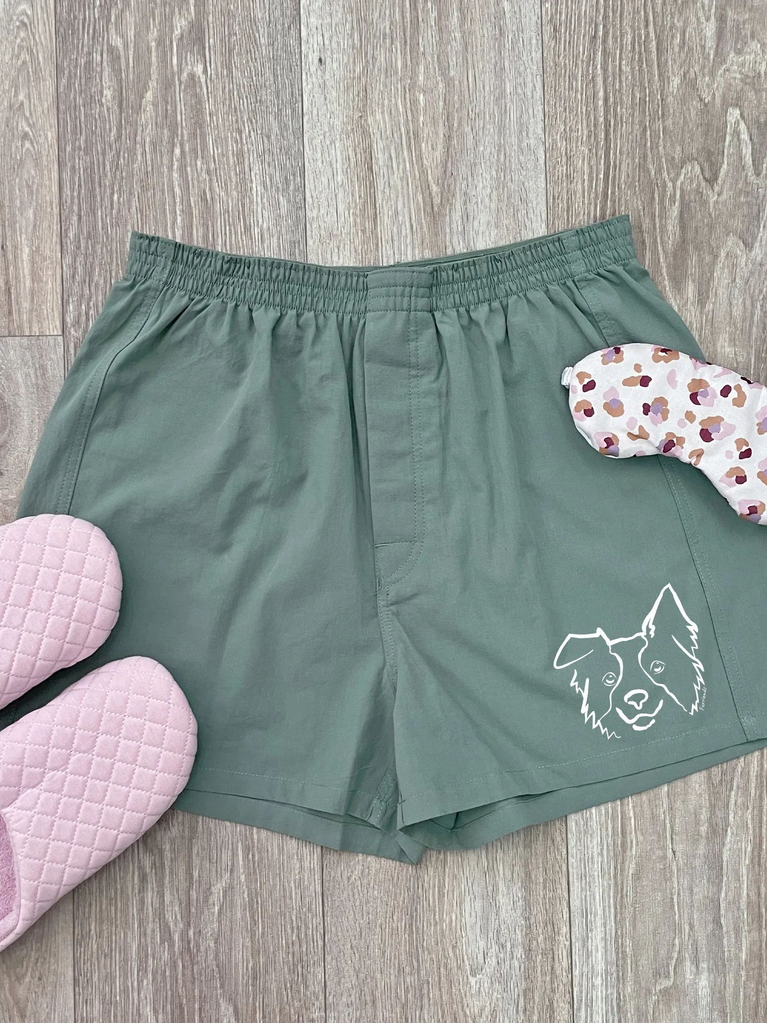 Border Collie Finley Cotton Boxer Shorts