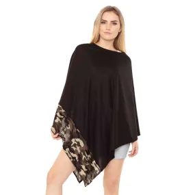 Camouflage Pattern Trim Poncho