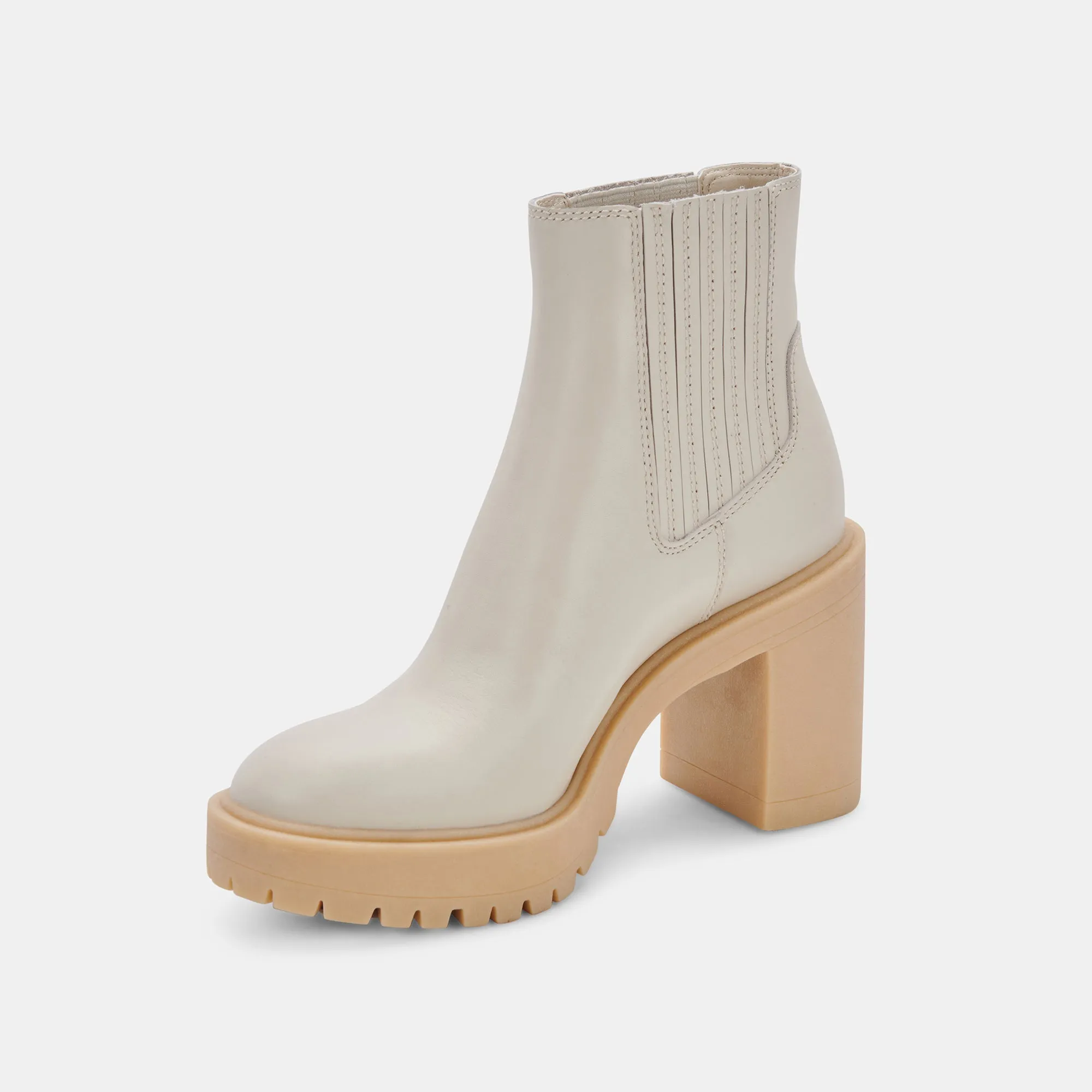 CASTER H2O BOOTIES IVORY LEATHER