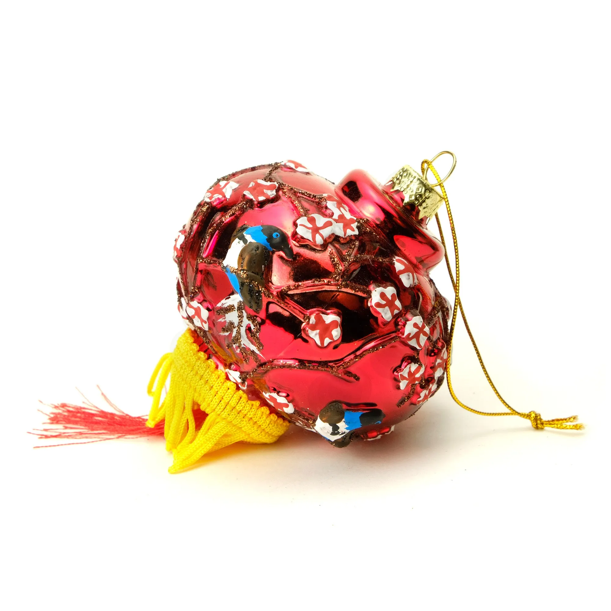 Cherry Lantern Ornament, Red