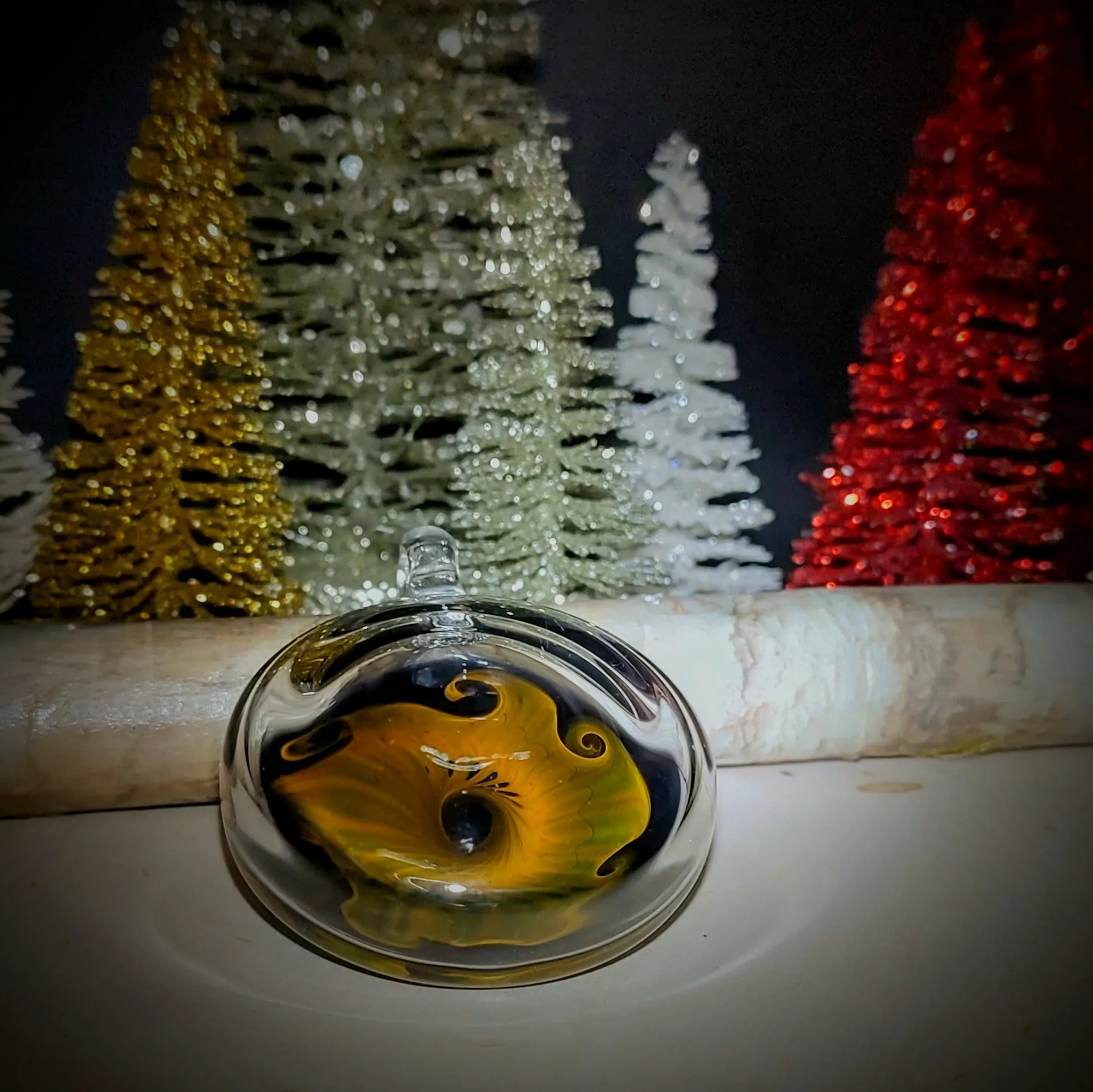 Christmas Fumed Ornament (Ready To Ship)