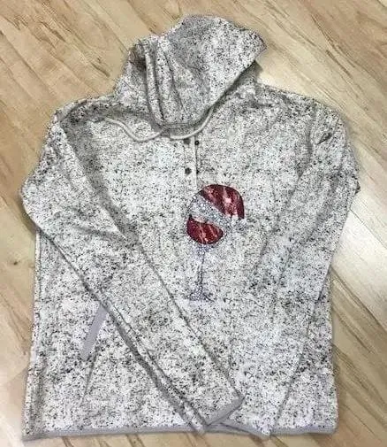 Christmas hoodie wine glass