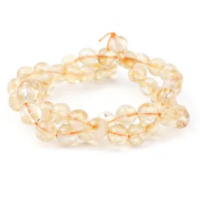 Citrine 8mm Round (Natural) AA Grade - 15-16 inch