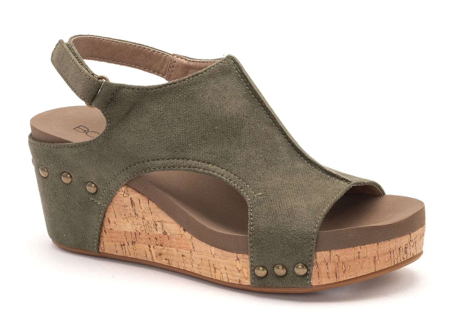 Corkys Carley Olive Suede Wedge