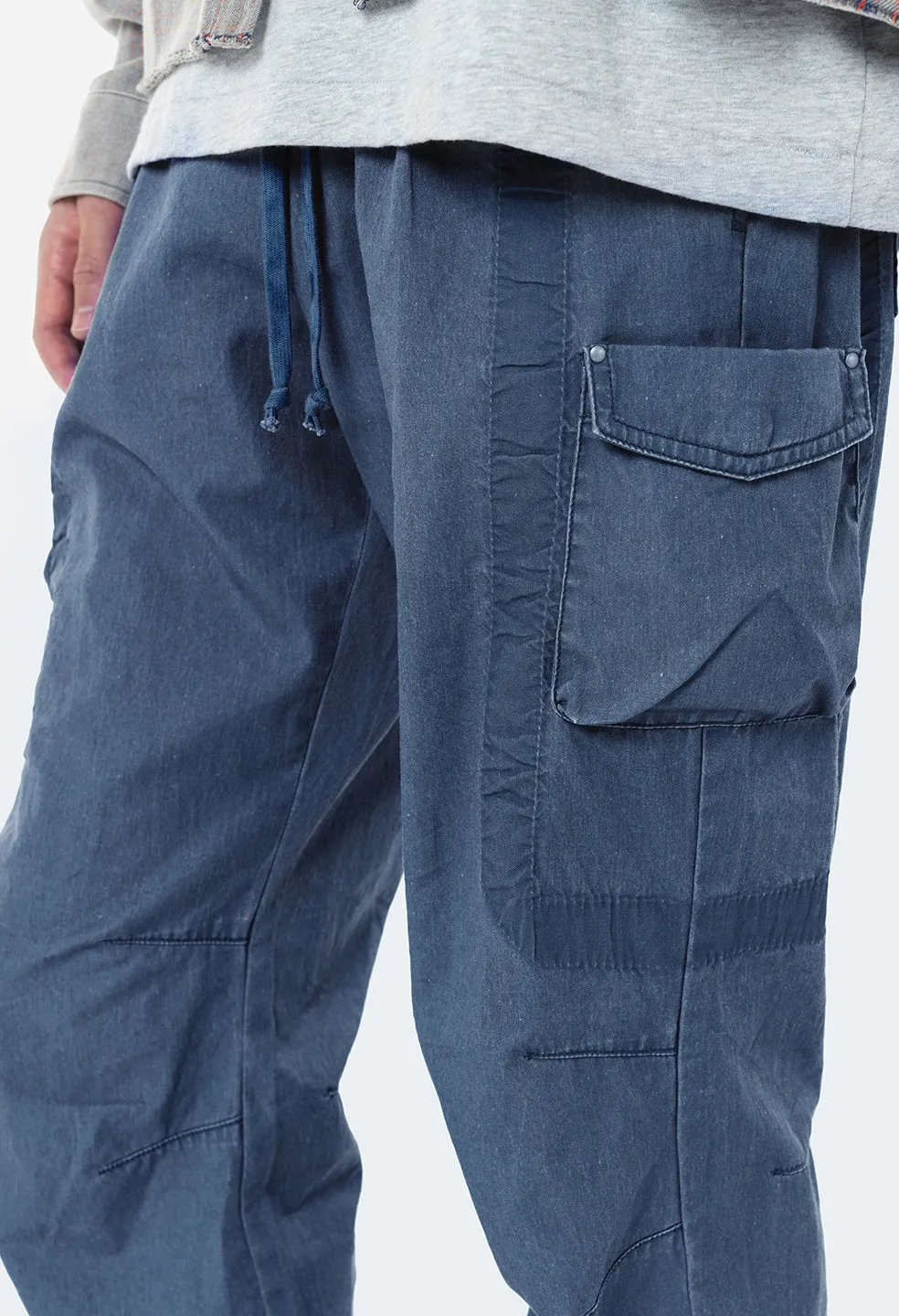 Cotton Poplin Frame II Cargo Pants / Navy